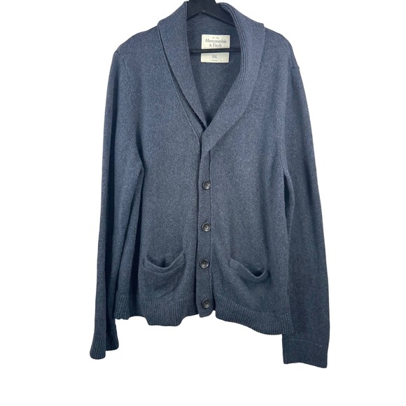 Abercrombie & Fitch Other - Abercrombie & Fitch Cardigan sz XXL Blue Shawl Collar preppy money fisherman